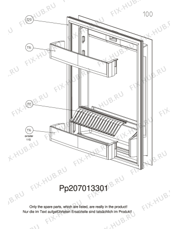 Взрыв-схема холодильника Electrolux EA3255EBP - Схема узла C10 Door